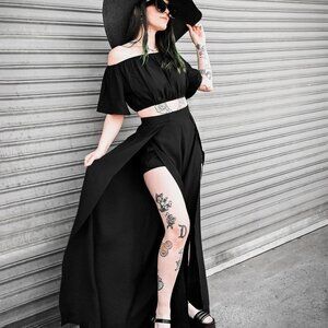 Foxblood Beach Goth Two Piece Set size L